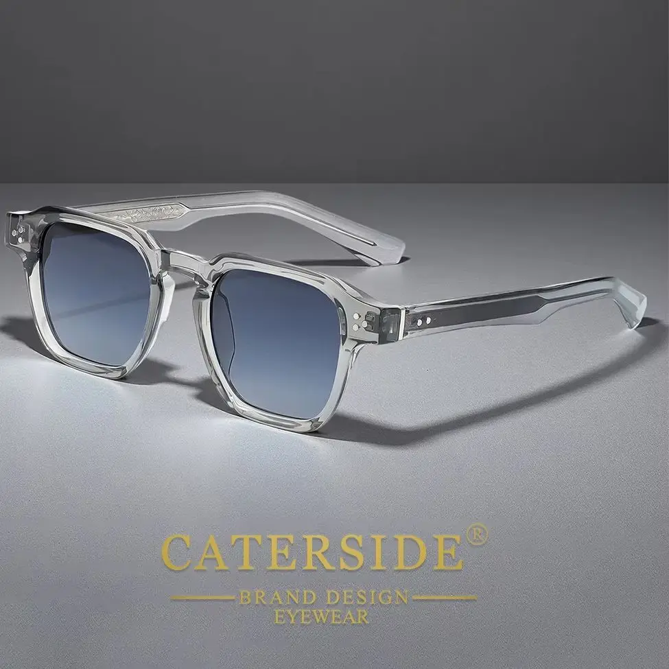 CATERSIDE 스퀘어 패션 선글라스 남성 코어 인서트 템플 럭셔리 브랜드 선글라스 여성... - 1