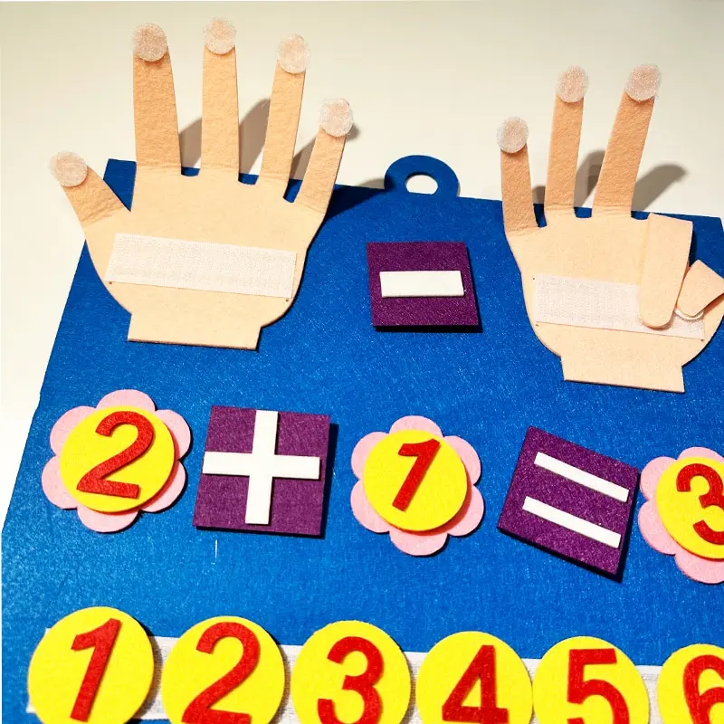 Montessori Busy Board 1PC, Felt Travel Activity Toy - Early Learning Fine Motor Skills for 1-3 Year Old Toddler