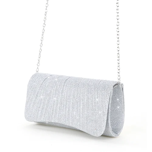 Bolso cruzado brillante para mujer, bolso de hombro brillante, bolso de mano con cadena, bolso de mano elegante para noche y boda
