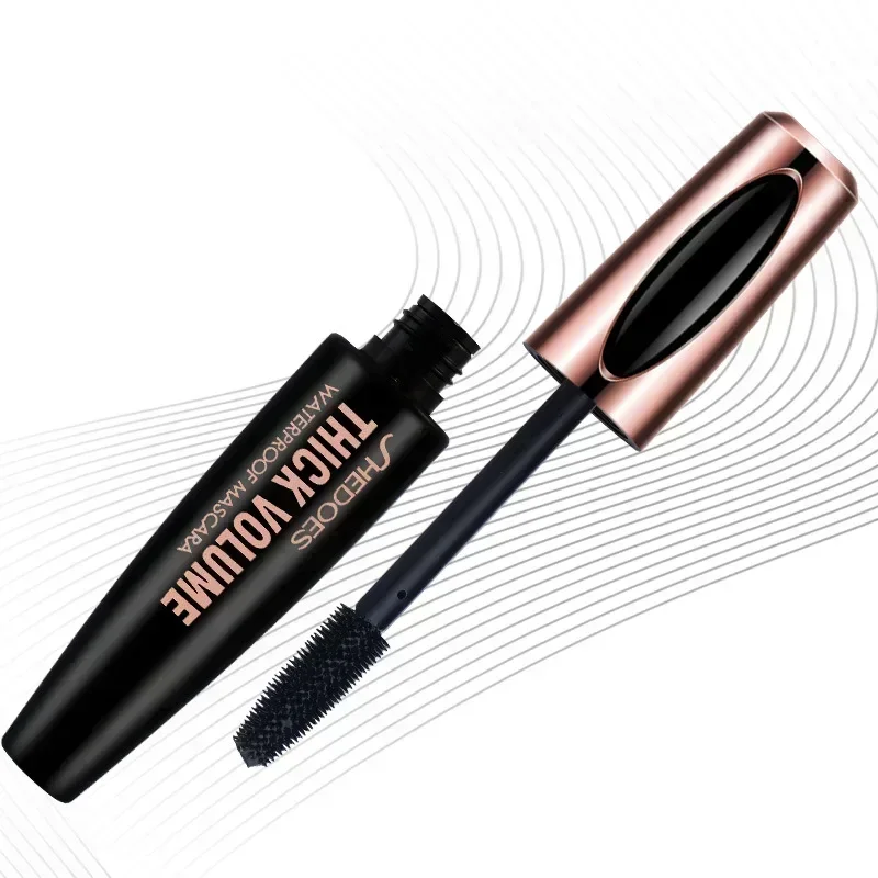 Shedoes Waterproof Dense Mascara Natural Curly Lengthening Eyelash Fashion High-capacity Durable Thick Volume Black Mascara 10ml
