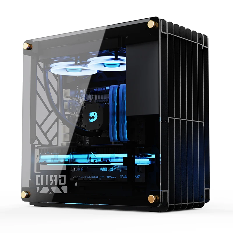 Lovingcool Open Style Support 240 Water Cooling PC Chassis Micro ATX Mini ITX CPU Casing Computer Gaming PC Case RGB with Fans
