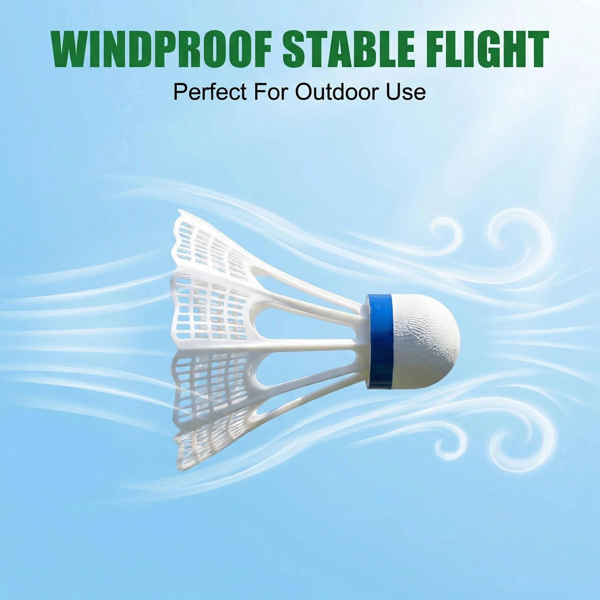 4 Stück/8 Stück, windbeständige Badminton-Federbälle, Nylonmaterial, gelb, weiß, windbeständig und langlebig, geeignet für Badminton-Übungen und Sport im Freien. – Detail 4