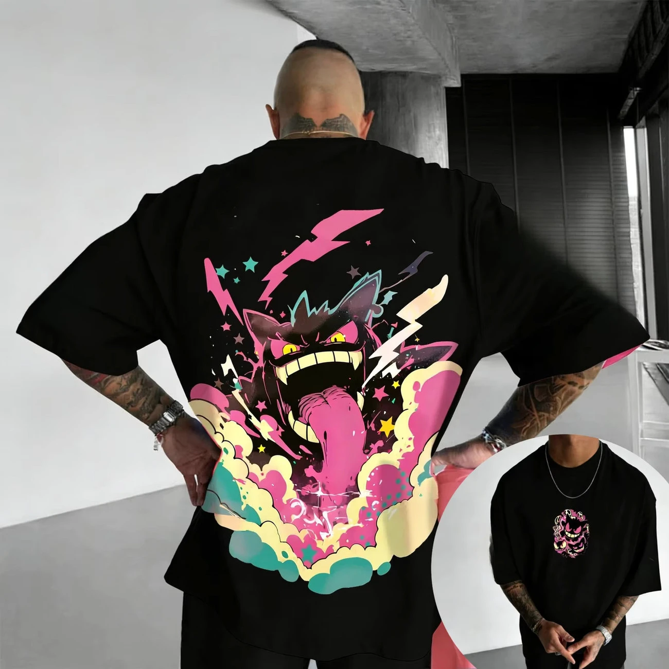 2026 New Trendy Spirit Pet Ghost Print T-Shirt - Loose-Fitting, Comfortable, Round-neck, Short-sleeved Top for Men and Women