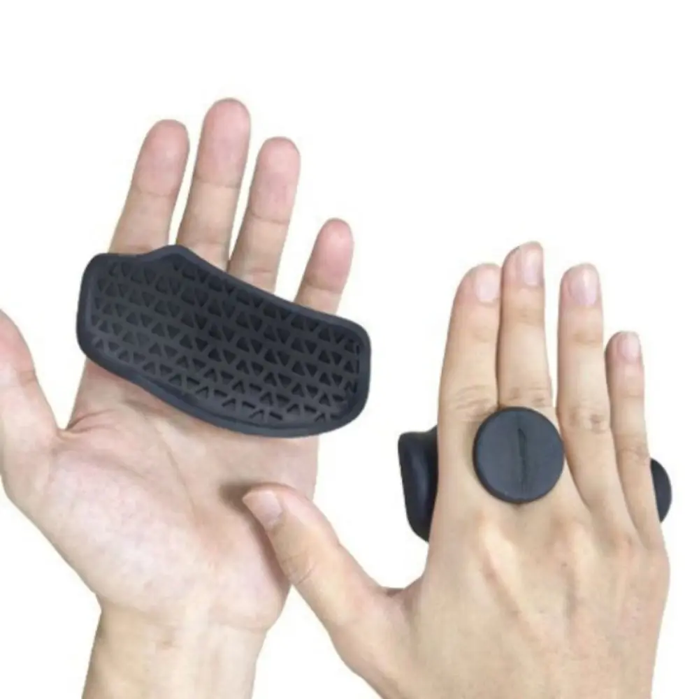 1 Pair Ergonomic Fitness Palm Guard Anti-slip Triangle Texture Weightlifting Palm Protector Elastic Thicken