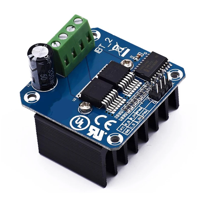 Stroombegrenzing Controle Halfgeleider Koeling Drive Module BTS7960 43A Voor High Power Intelligente Voertuig