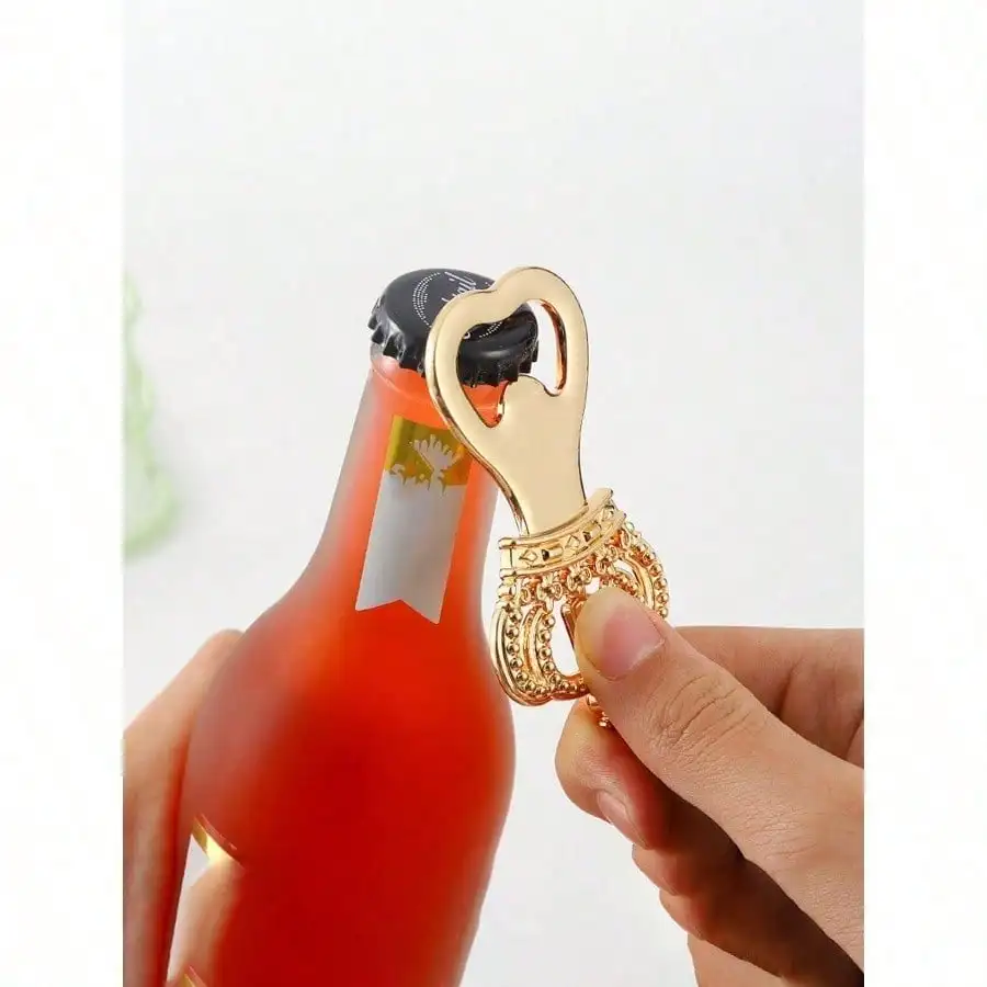 

1pc Gold Crown Bottle Opener, Creative Bar Essential Party Favors Wine Opener