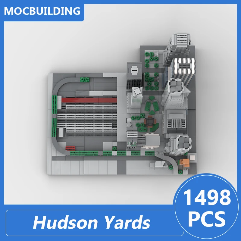 Hudson Yards - NYC Model Moc Building Blocks Diy Assemble Bricks Architecture Educational Creative Display Toys Gifts 1498PCS