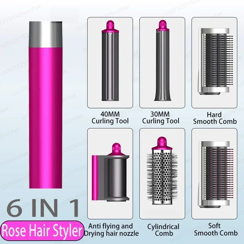 6-in-1 haarstyler en haardrogerborstel 110000 RPM Snelle haarverzorging Negatieve ionische föhn Sneldrogend, Multi Hair Styler