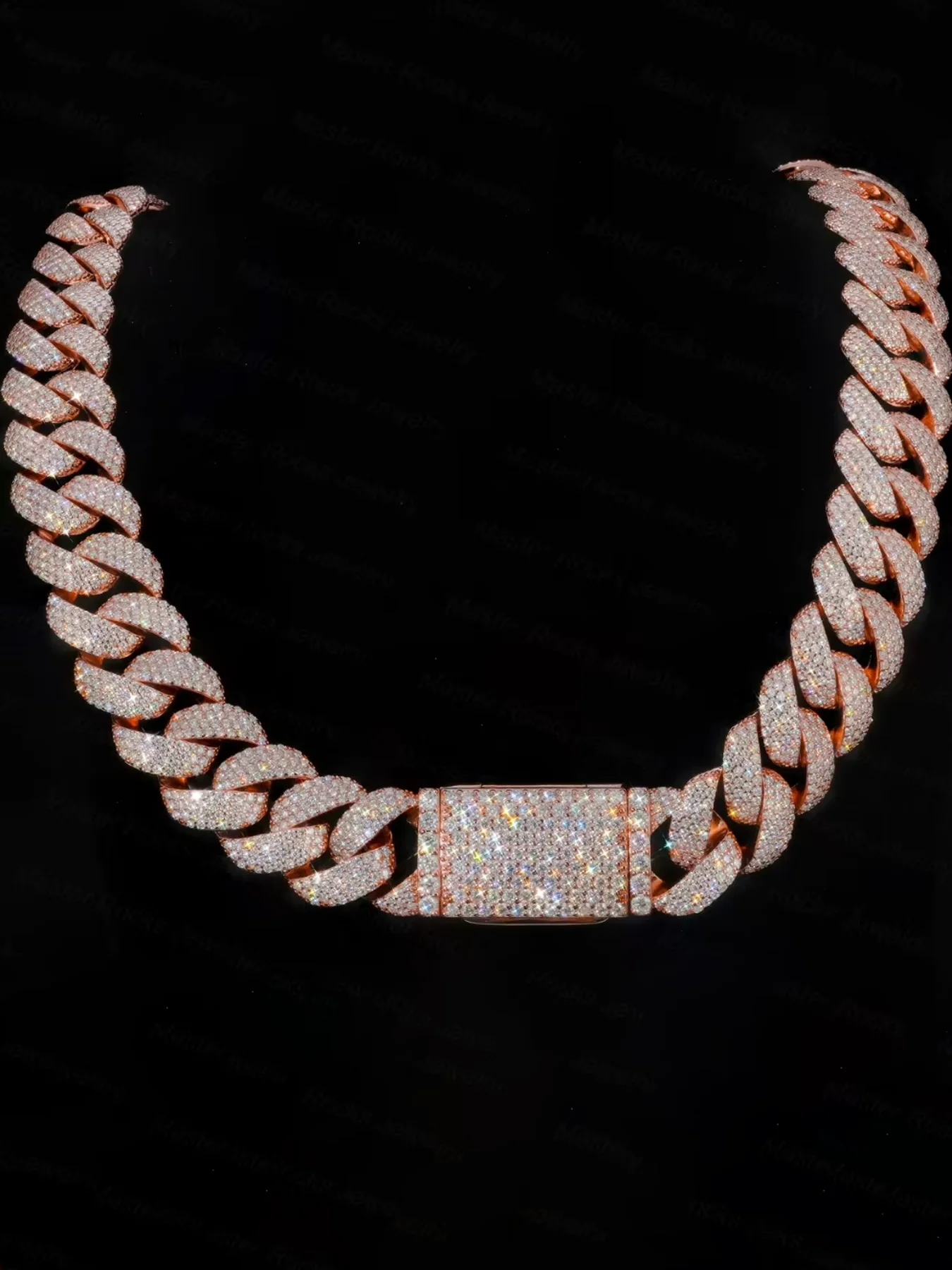 22Mm bubble ice out jewelry diamond hip hop Miami jewelry Cuban chain, street trend out of the circle single product,