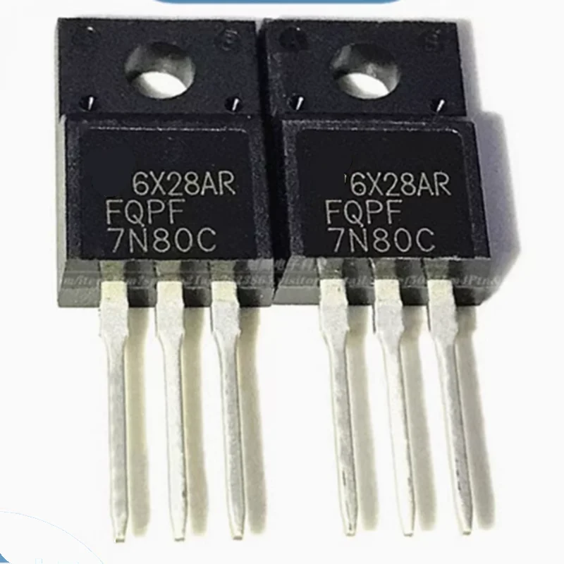 5PCS-20PCS FQPF7N80C  TO220F 800V 7A 7N80 7N80C MOSFET Power Switch  New Original