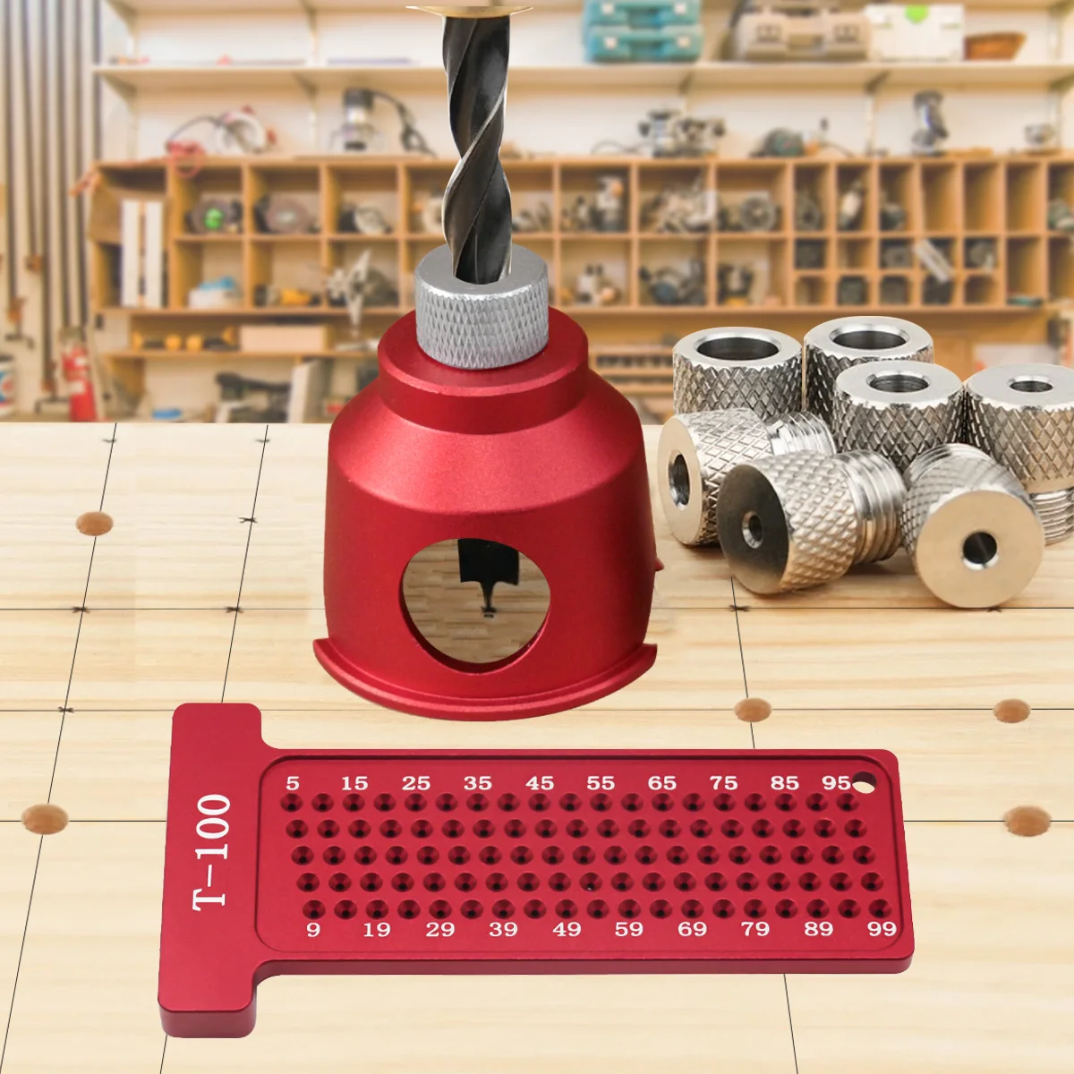 

Вертикальная направляющая для сверла 2-10 мм с прецизионной Т-образной линейкой 100 мм и точность измерения стальных сверл 3-10 мм, алюминиевые приспособления для карманных отверстий