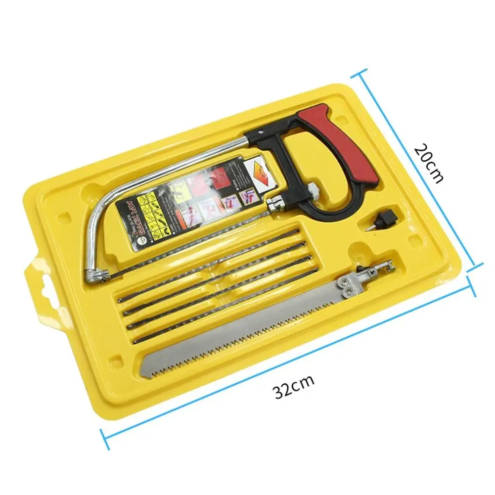 Hand Saw Woodworker DIY Tools Multi Purpose Metal Wood Glass Saw Kit 5 Blades Woodworking Metalworking Model Hobby Tool Dropship