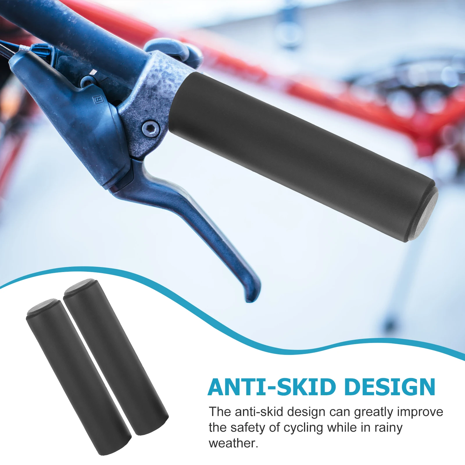 

2 Pairs Bike Handlebar Grips Sponge Non Skid Ergonomic Rainy Weather Accessories Mountain Bike Supply Handle