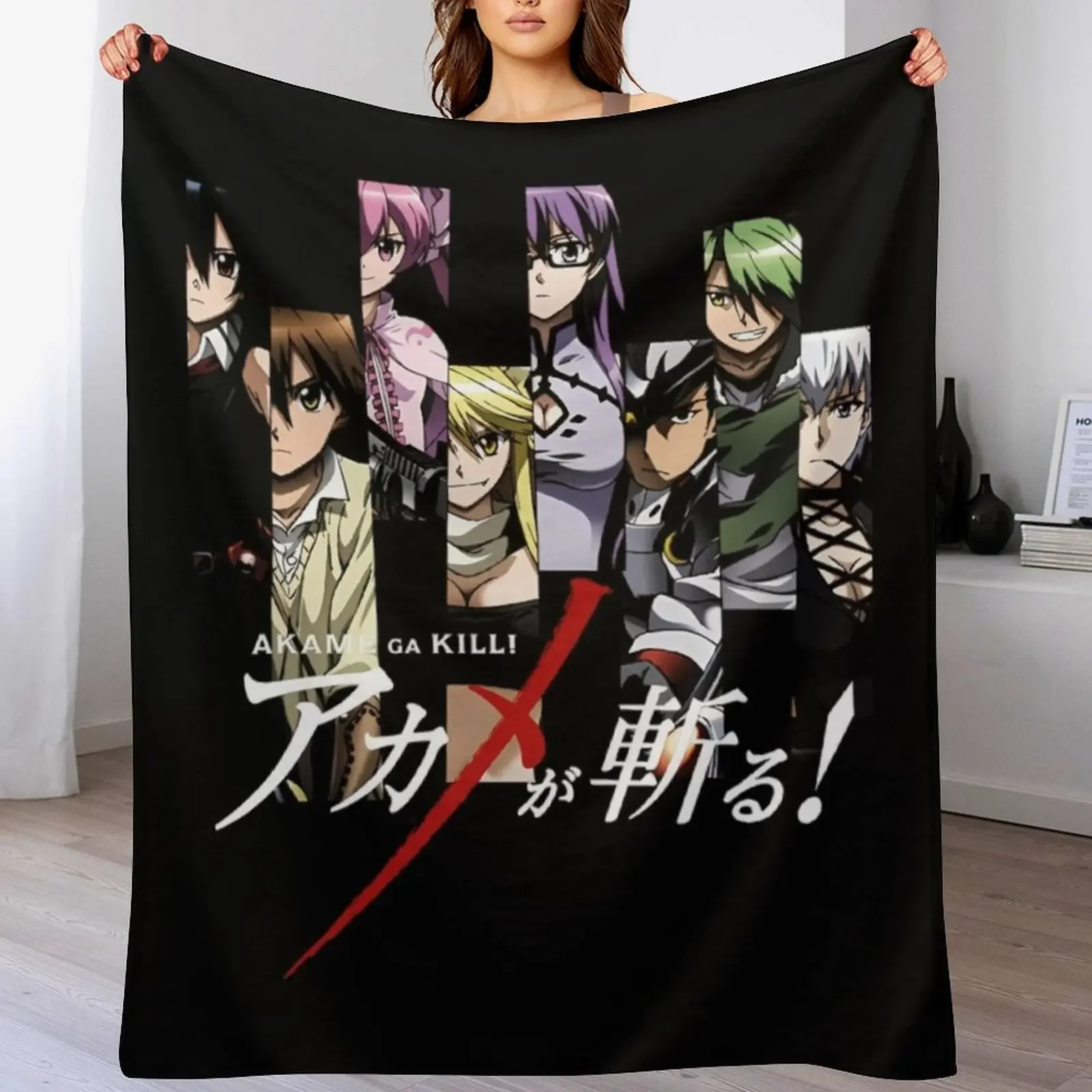 

akame ga kill Throw Blanket Durable Warm Blanket for Daily Home Use
