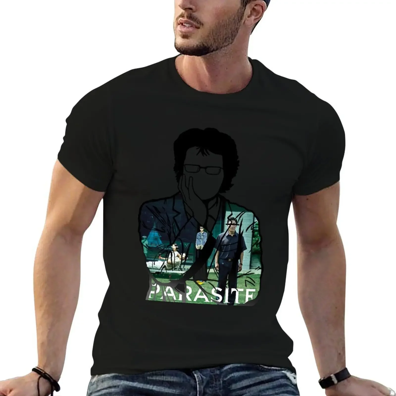 Bong Joon Ho Parasite Portrait T-Shirt baggy shirts shirts graphic man clothes vintage t shirt men