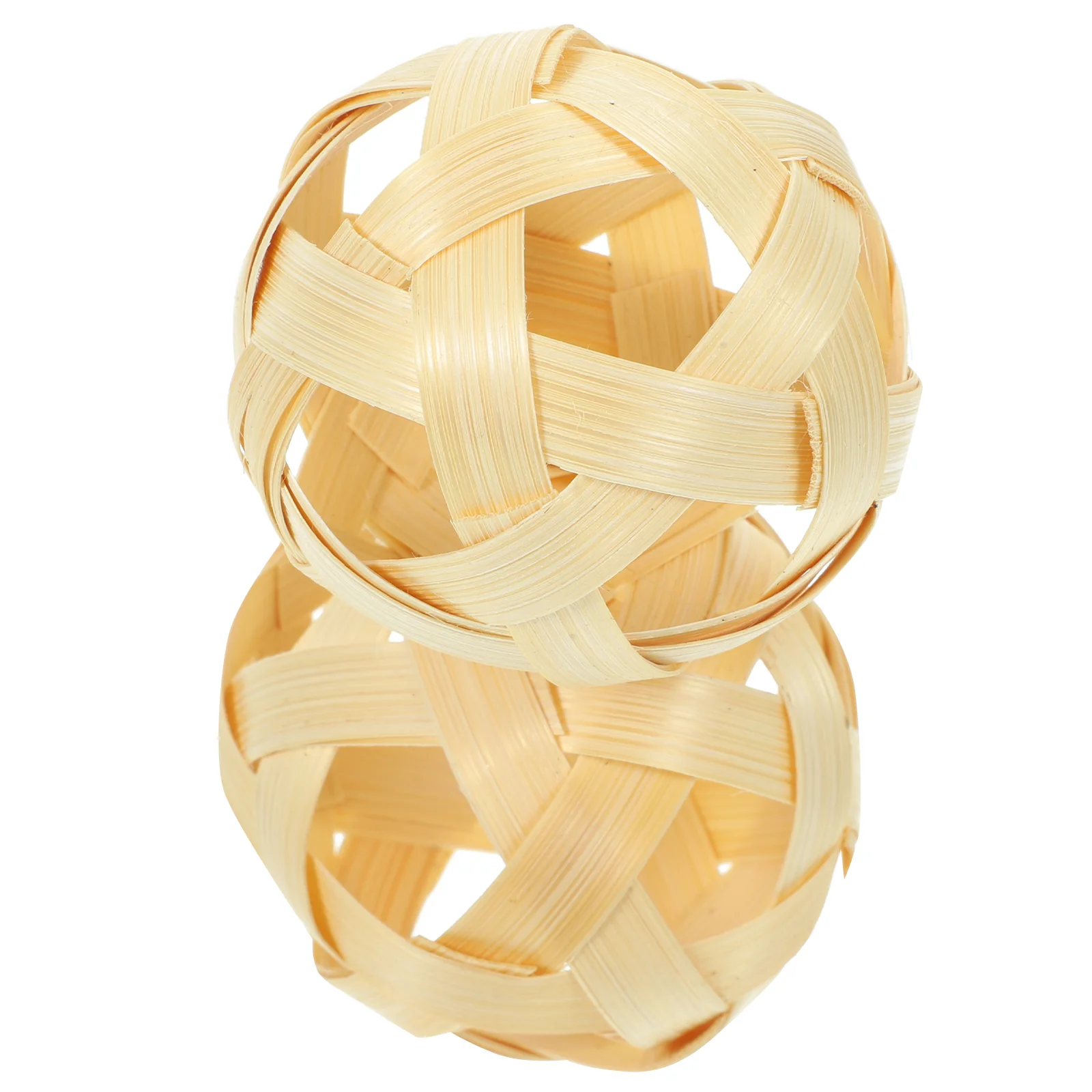 2 Pcs Decorative Spheres Bamboo Balls Home Decoration Fall Decorations for Pendant Table Weave