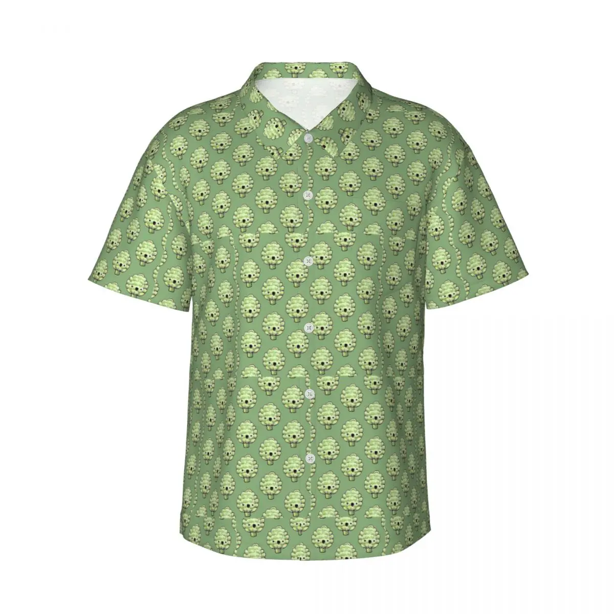 

Cute Artichoke Men's Shirts Hawaiian Short Sleeve Shirt Funny Lapel Tops for Summer Beach