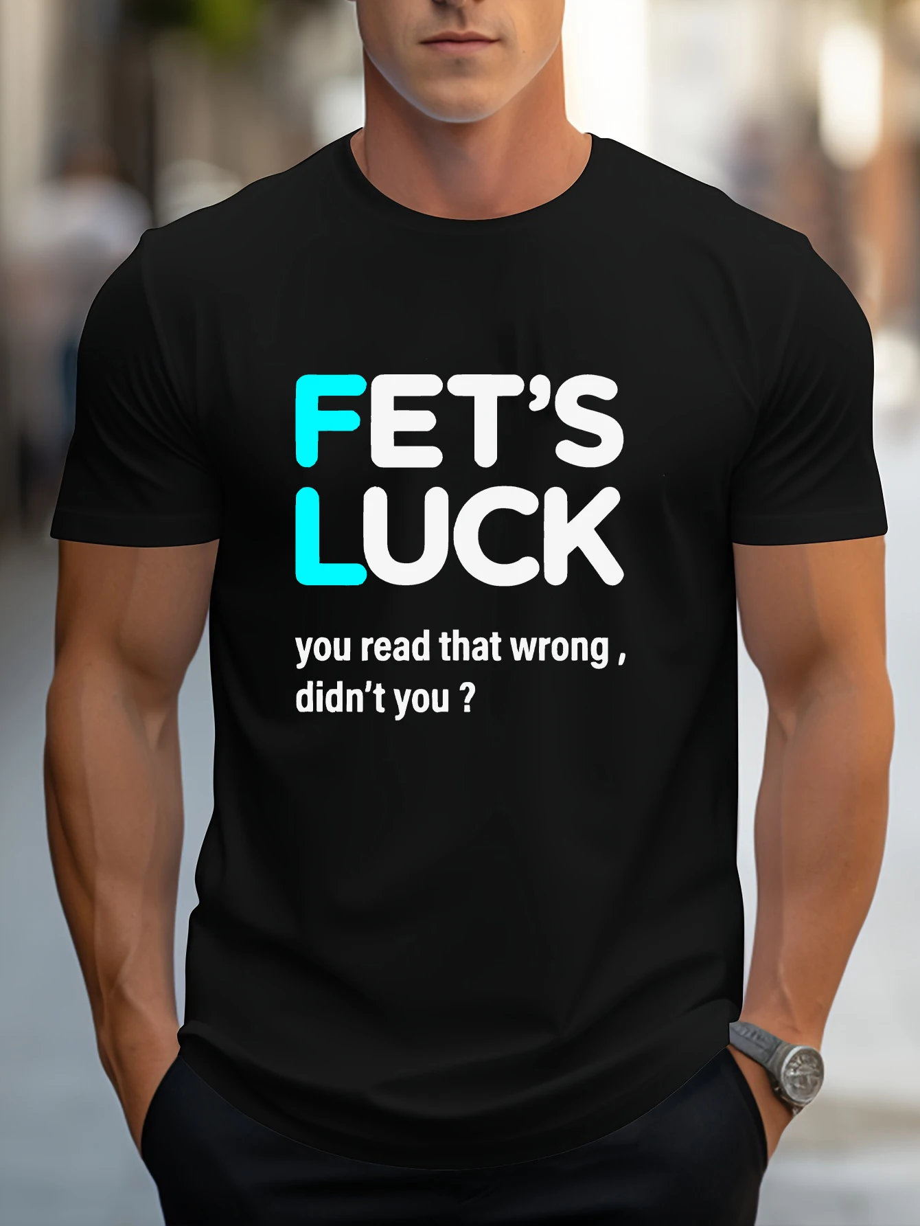 Men's T-Shirts Christmas Luxury Summer 100% Cotton Fet S Luck Printing Short Sleeve Tee Basic Y2k