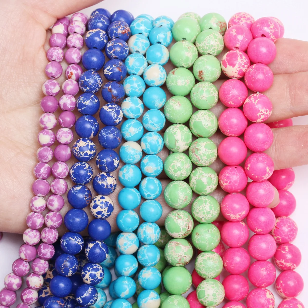 4/6/8/10mm Natural Stone Beads Emperor Stone DIY Bracelet Necklace for Jewelry Making