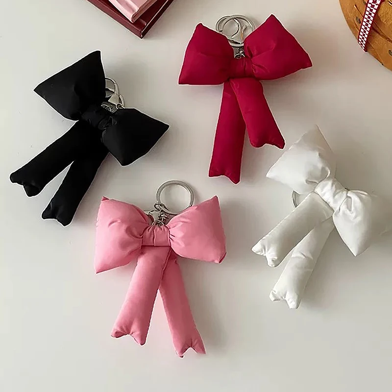 1PCS Y2K Sweet Bow Keyring Trendy 3D Bowknot Keychain For Girls Fashion Bag Pendant Backpack Hanging Decoration Couple Gifts