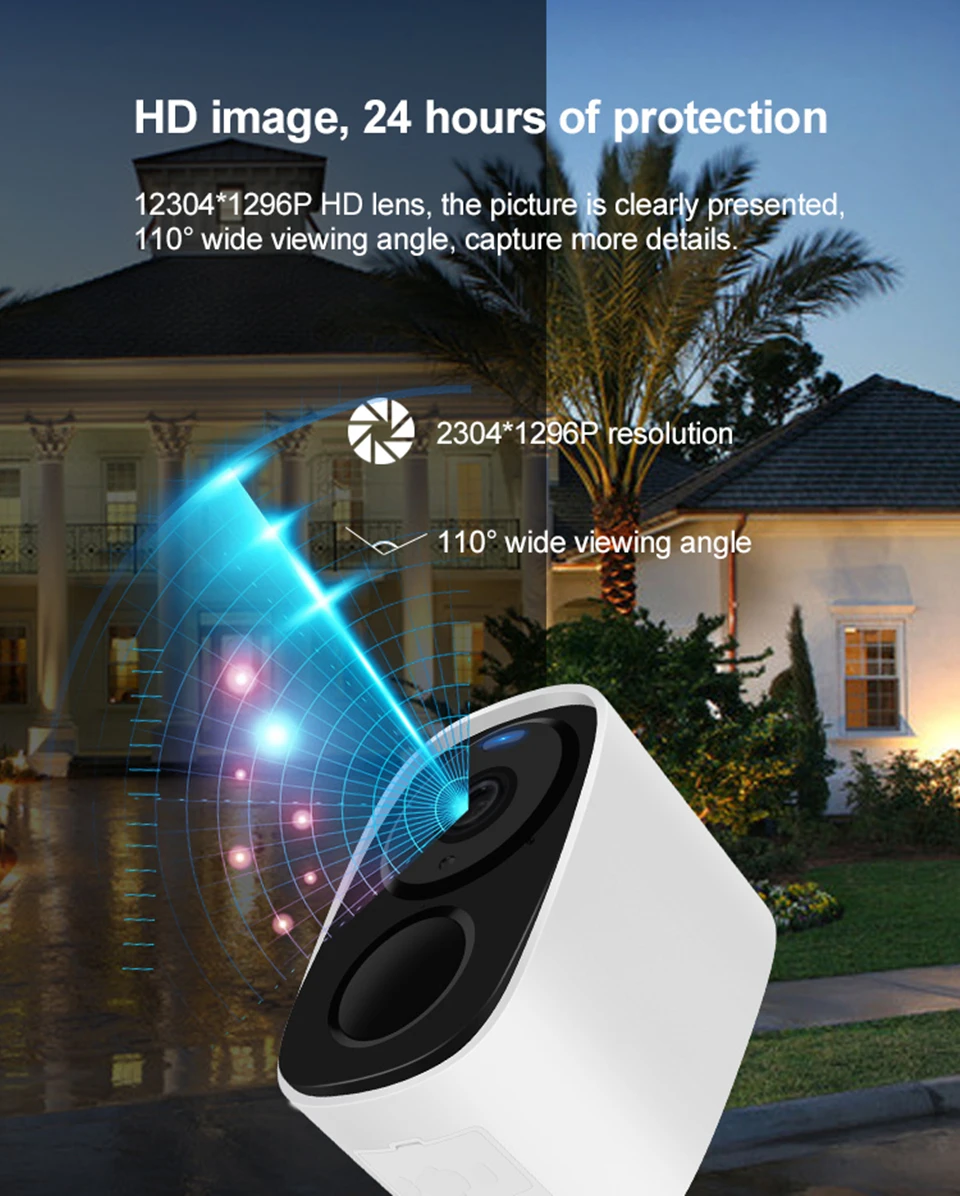 Vstarcam CB54 2MP 1080P Solar Battery Power Low Comsunption IP Camera Full Color AI Humanoid Detection Home Security CCTV Monito