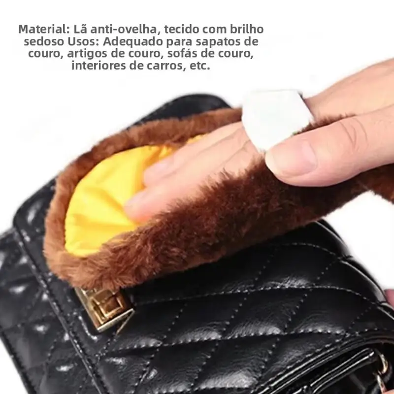 10 Stück Multifunktionales Leder-Schuhpoliertuch, Schuhpolierhandschuh, tragbares, weiches Plüsch-Schuhglanztuch, Handheld – Detail 4