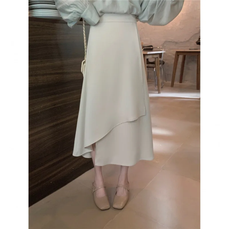 Gentle Style Hollow Design Long Sleeve Shirt Irregular Half Body Long Dress Women's Autumn 2024 New Fashion Set