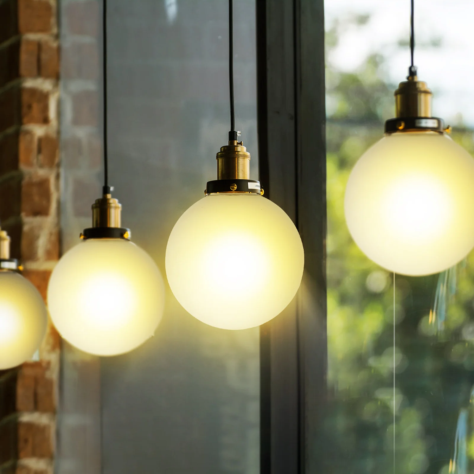 

Round Acrylic Lamp Post Globe 80Mm White Light Fixture Cover For Outdoor Garden Home Office Wall Lamp Shade Replacement Frosted