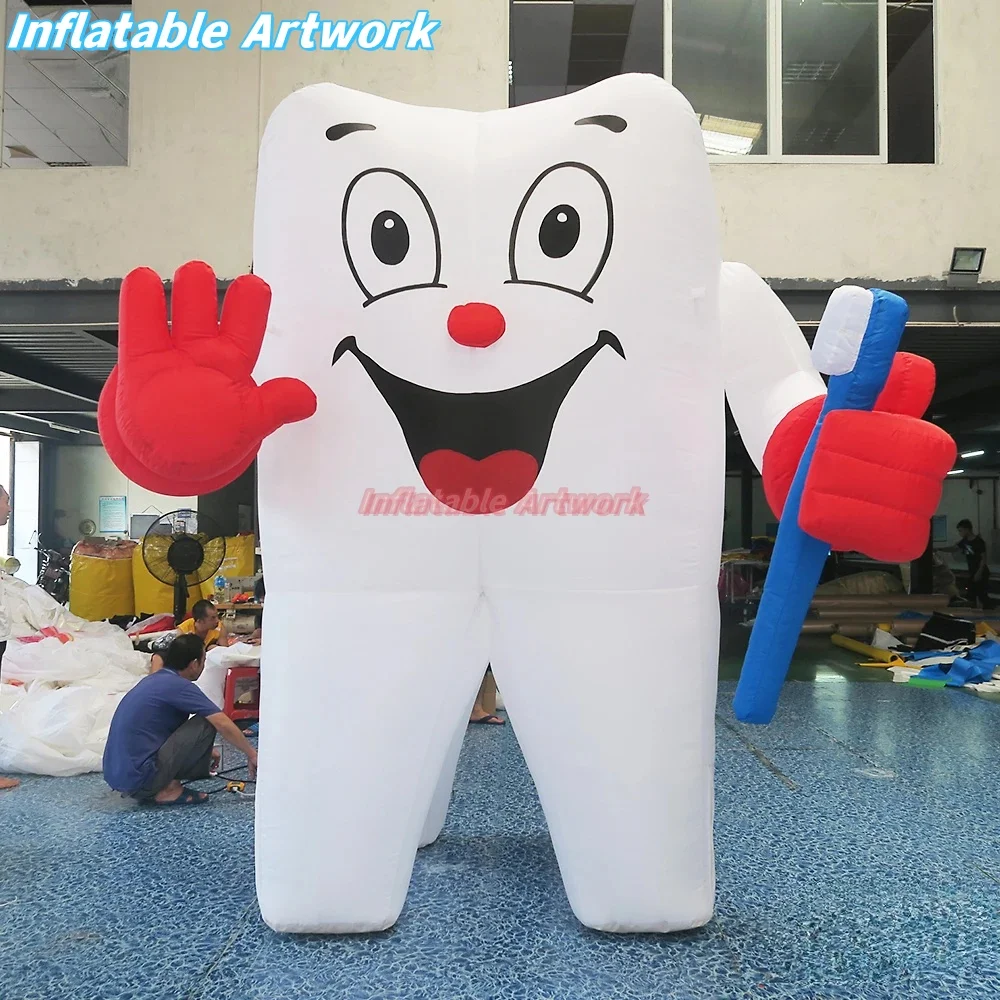 Bespoke Dental Advertising Giant Inflatable Tooth Cartoon for Decoration Toys