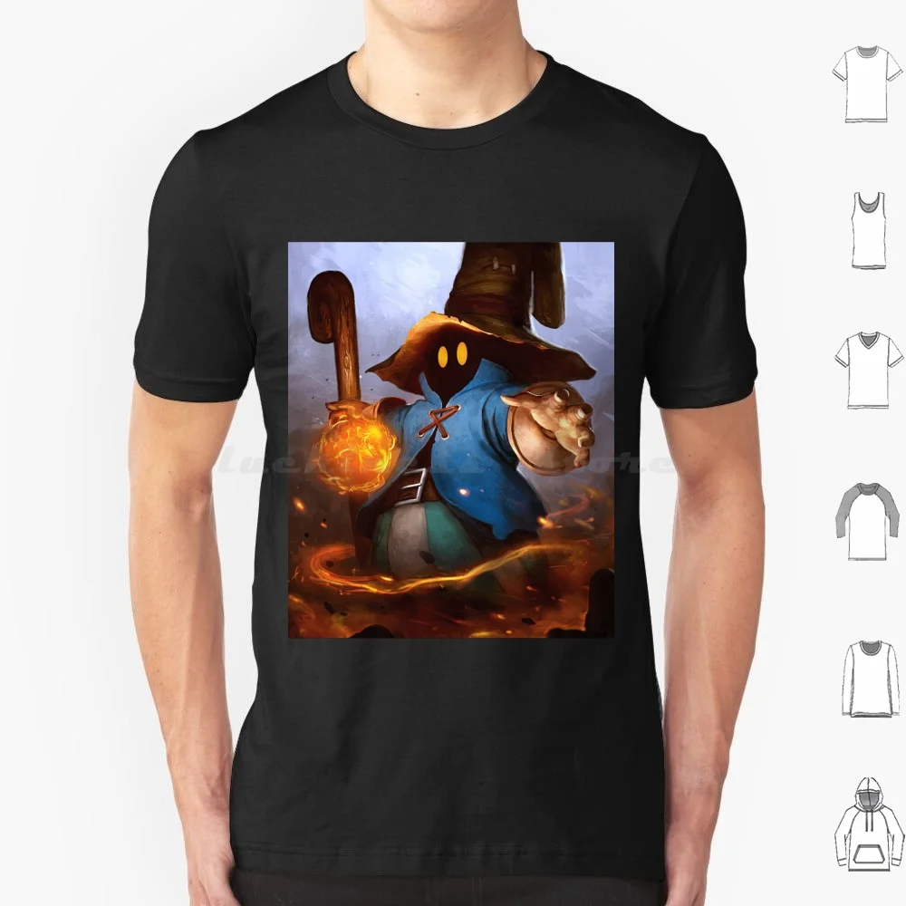 Camiseta negra de Vivi Mage para hombres, mujeres y niños, 6xl, Chocobo Ornitier Mage Vivi Ffix Fantasy Wizard Final Fantasy Ff9 Black Mage