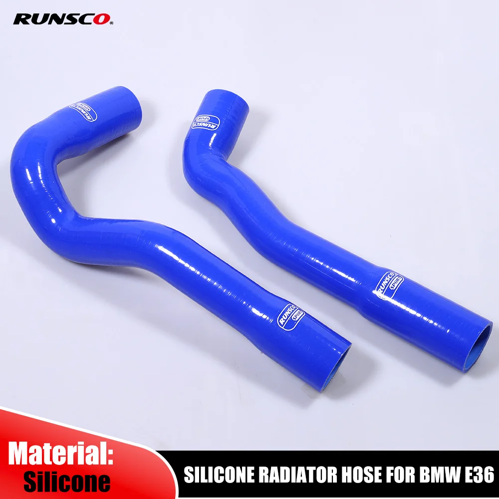 Kit de tuyaux de refroidissement en silicone pour BMW, E36 325i, 328i, 330i, M3, bleu, rouge, noir, 42mm, 1992-1997, 2 pièces par ensemble