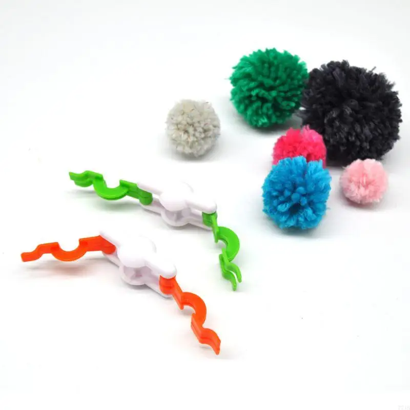 77JB 2pcs Pom-Pom Maker para Fluff Ball Needle Diy Lana tejido tejido