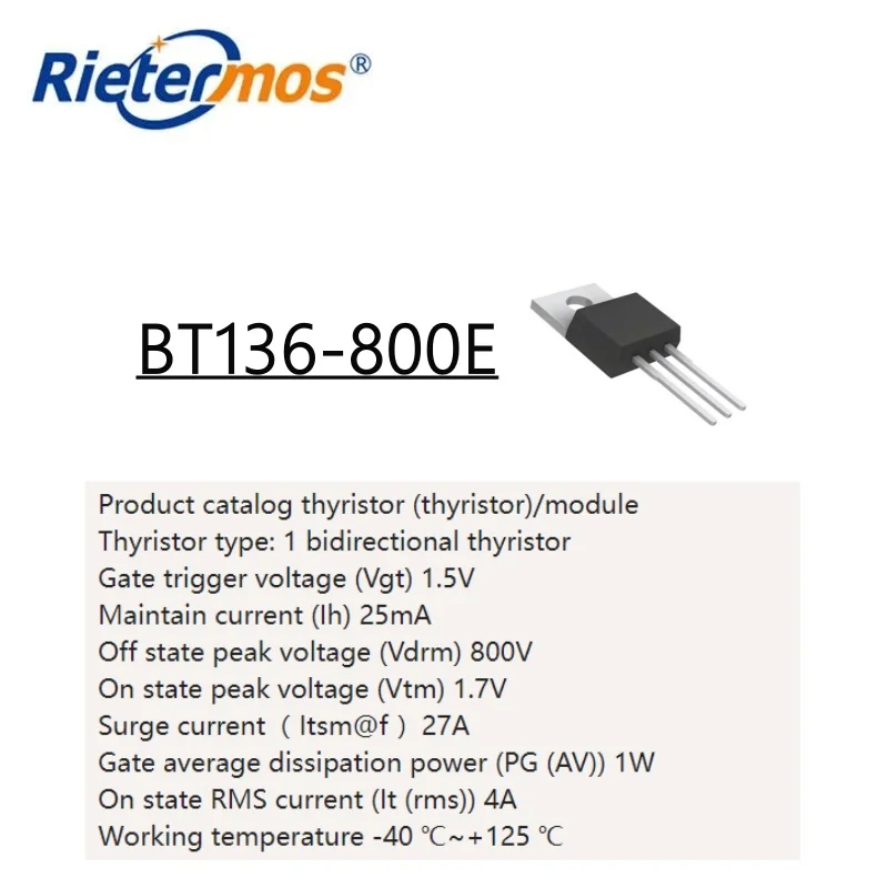 100Pcs BT136-800E T…