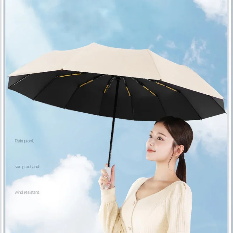 

UV-Resistant Automatic Umbrella, Durable Rain Gear for Men and Women, Large-Sized and Foldable, Weather-Ready Sunscreen