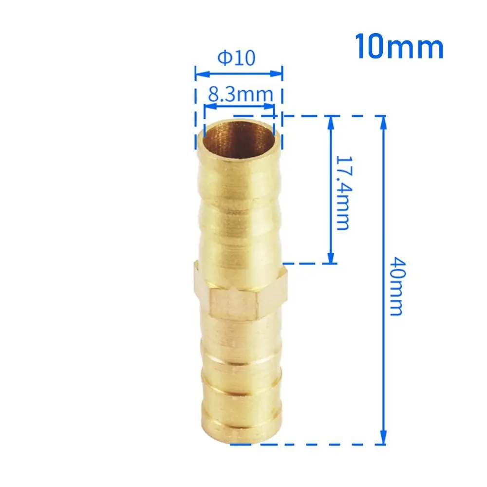 

Pipe Fitting Straight Pipe Joint 6mm 8mm 10mm 12mm 16mm Tube Hose Barb Brass Equal Barb Coupler Connector Adapter PU PE Tube