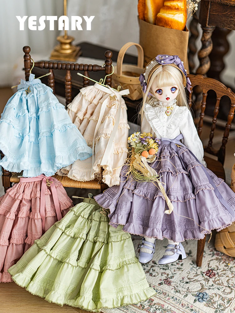 

YESTARY BJD 1/4 Doll Clothes Organ Pleated Half Skirt Doll Accessories DIY Handmade Lolita Skirt For SDM/MDD Doll Clothing Toys