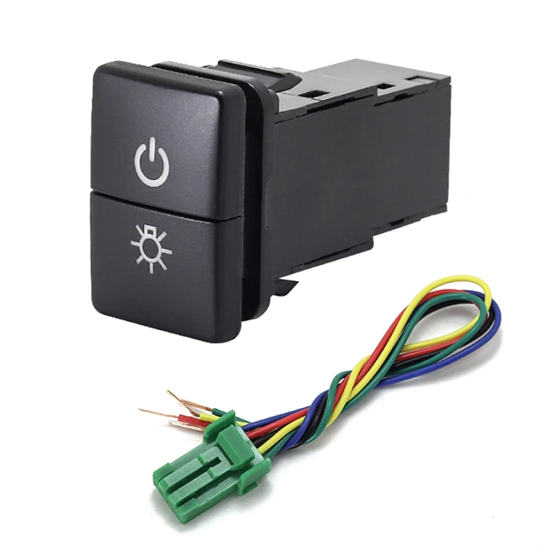 

Car Mounted Switch, Daytime Running Light Power Switch, Radar Parking Modification Switch Button With Connecting Wire