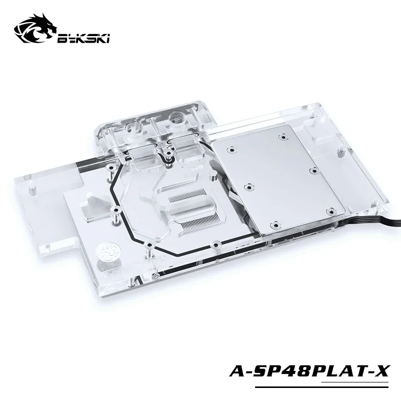 BYKSKI Water Block Use for Sapphire Nitro+ Radeon RX470/480 (11260-07) / Full Cover Graphics Card Video Card Block RGB Light