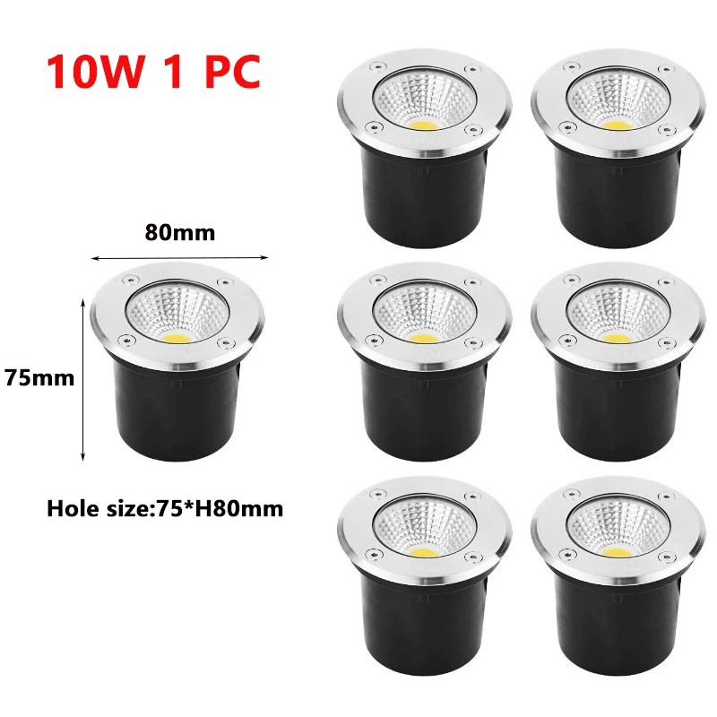 IP67 Waterproof 5W 10W 15W LED Garden Buried Outdoor Recessed Deck Light Underground Lamps Sidewalk Lighting 110V220V12V24V