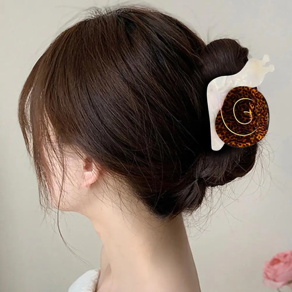 Acetate Hair Clip Acetate Snail Hair Claw Clip for Women Non-slip Metal Spring Hair Accessory Shape Clip for Back Head