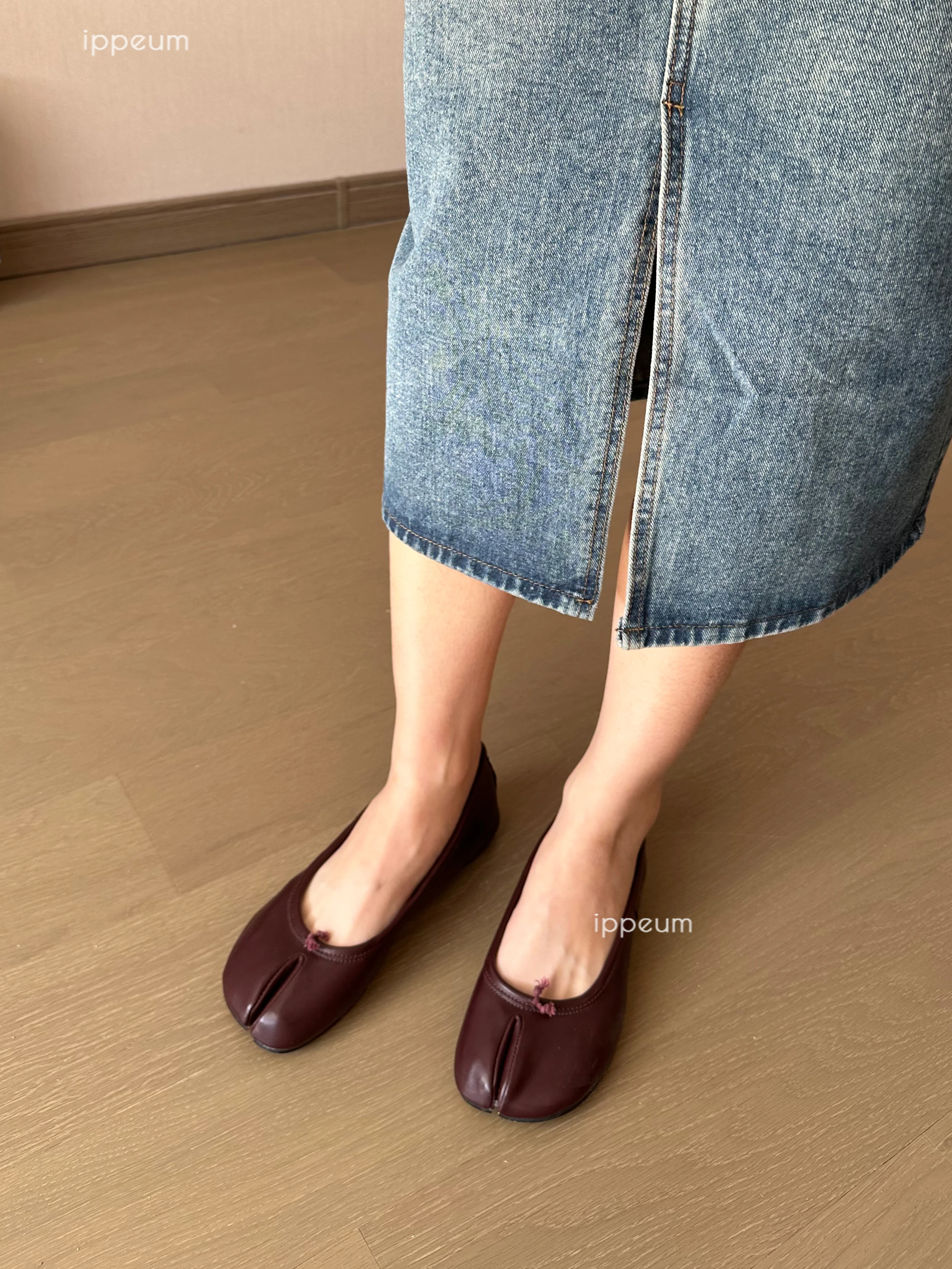 Ippeum Vrouwen Balletten Flats Split Toe Mary Janes Zwart Plus Maat 44 Jurk Loafers Schoenen Dropshipping Balerinas De Mujer