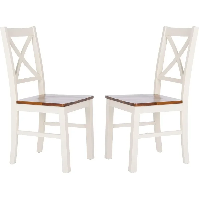 

Home Collection Akash White and Natural X-Back 18-inch Dining Chair (Set of 2)