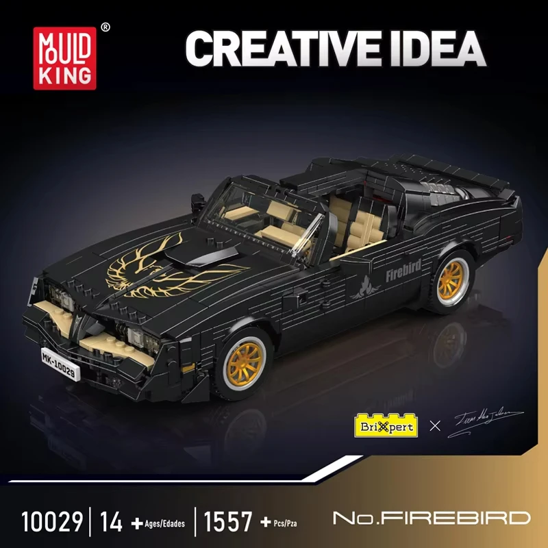 

Конструктор Mould King 10029 MOC Firebird: Винтажный технический автомобиль - Набор классических старинных машинок из кирпичиков для детей, подарок на день рождения