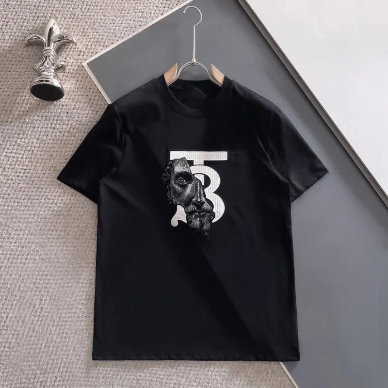 

High-end Quality Summer New Head Print Men's and Women's Round-neck Casual Loose Short-sleeved T-shirts Are Versatile