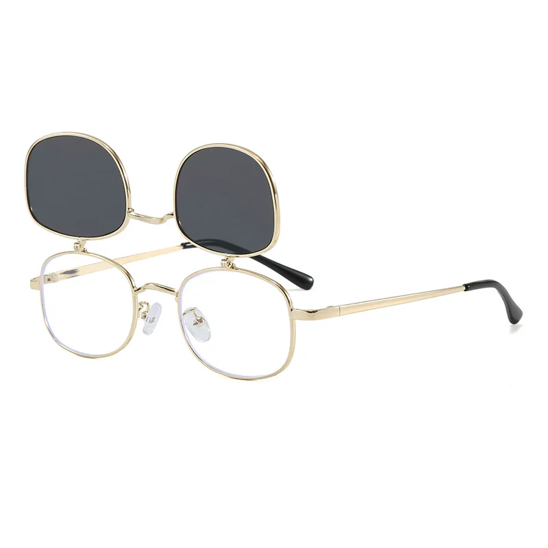 Vintage Style Men Sunglasses Square Shape Double Layer Stylish Women Sun Glasses Holiday Travelling Men's Sunglasses