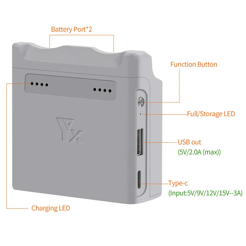 Charger Hub for DJI NEO Drone Battery Charging Butler Two-Way Charging 2 Batteries for DJI NEO Drone Accessories