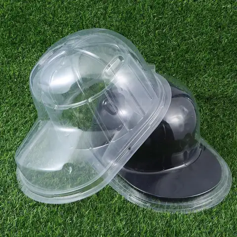 New Transparent PVC Hat Storage Box Curved Brim Flat Brim Cap Organizer Box Dust-proof Portable Hat Display Case