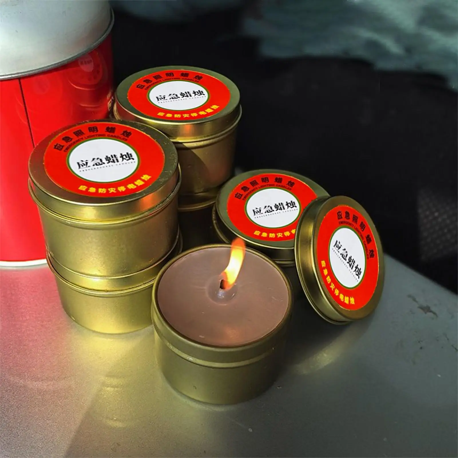 10Pcs/set Long Burning Survival Candles Outdoor Camping Smokeles Emergency Candle For Disaster Preventions Power Outage