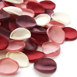 100pcs Silk Rose Petals Red Fake Flowers Handmade Petals for Wedding Girl Basket Aisle Decoration Accessories