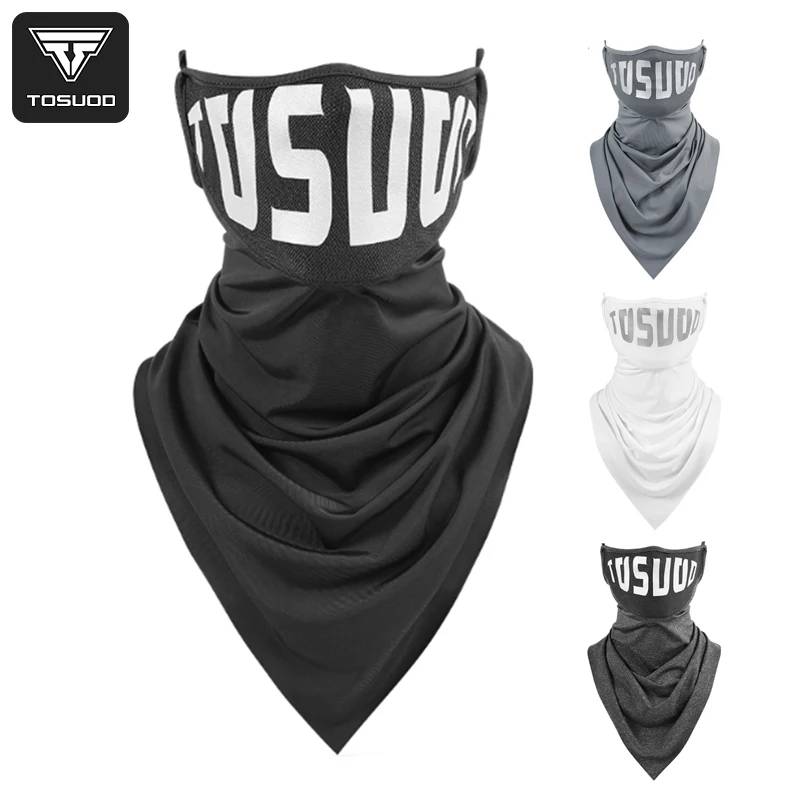 TOSUOD Fahrrad-Gesichtsmaske aus Eisseide, Sonnenschutz, Winddicht, Schnelltrocknend, Sommer-Outdoor-Maske für Fahrrad, Klettern, Motorrad und Angeln
